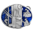 Telephone Worker  Enameled Belt Buckle